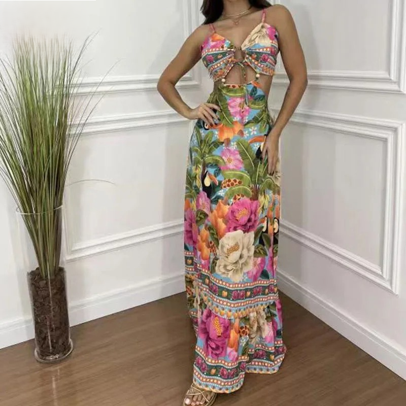 Divina™ | Robe Maxi Tropicale