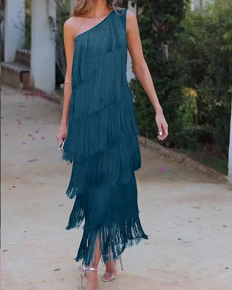 Dalia - Robe élégante avec franges