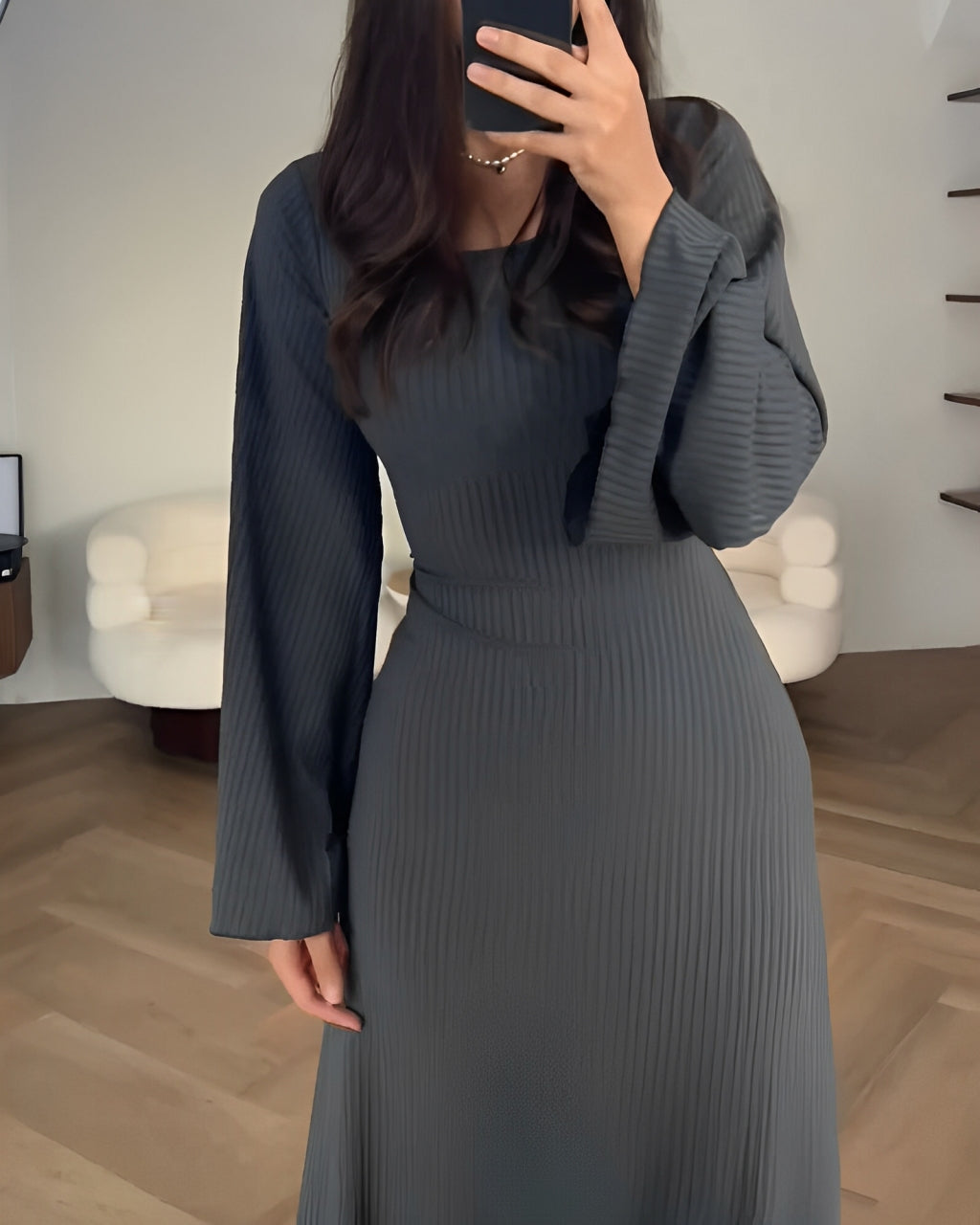 Chloé™ | Robe Maxi Tricotée Élégante