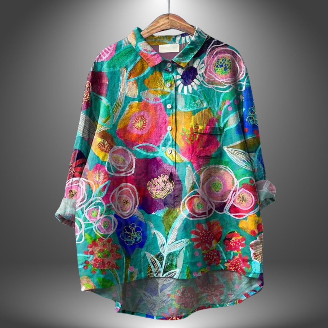 Luiza™ | Chemise Florale Artisanale