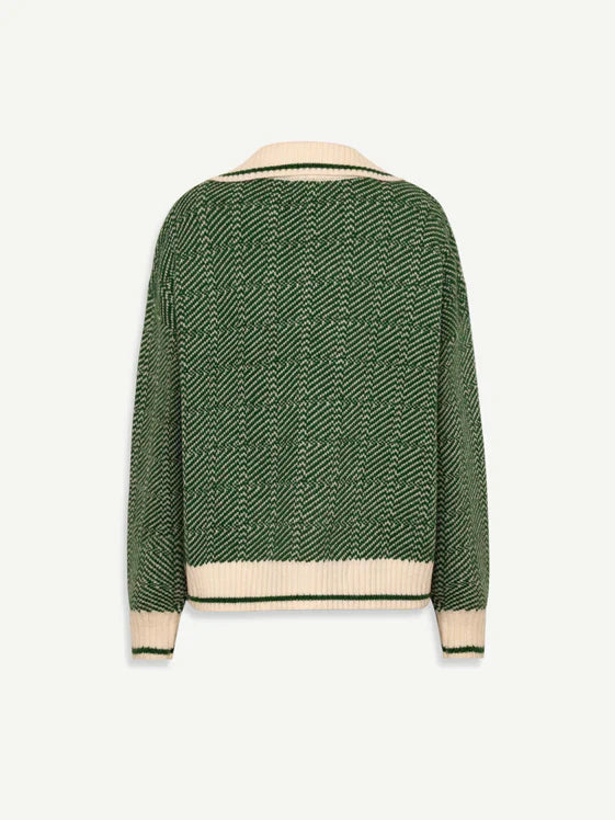 EMILIA™ | V-Neck Sweater in Green