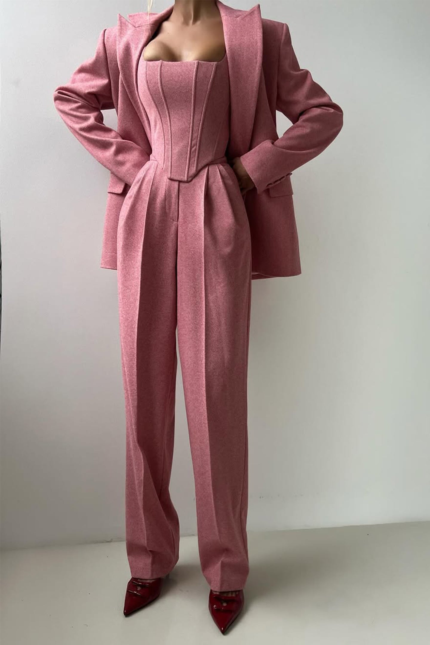 Dolce™ | Premium Ensemble à Trois Pièces avec Blazer Double Boutonnage