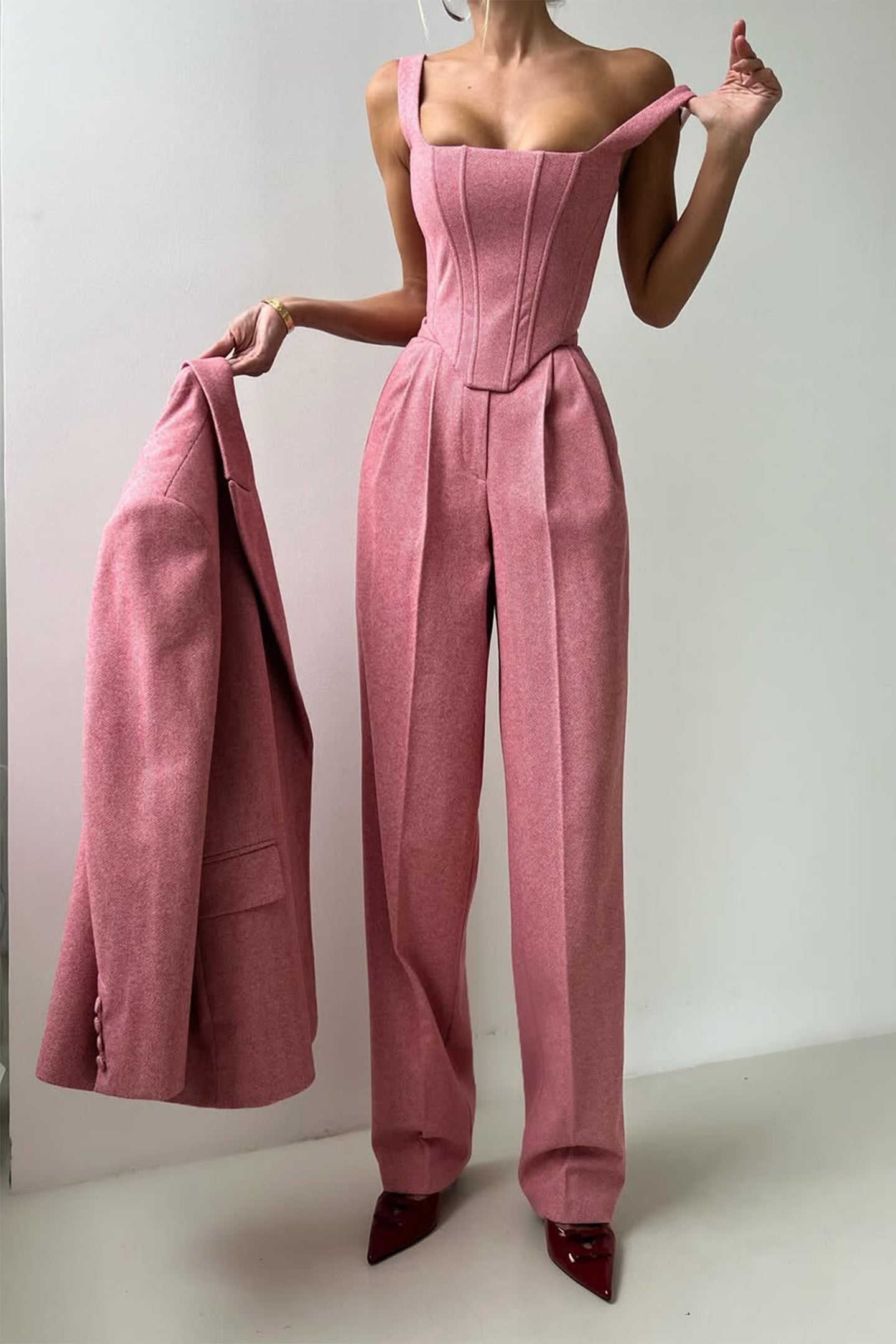 Dolce™ | Premium Ensemble à Trois Pièces avec Blazer Double Boutonnage