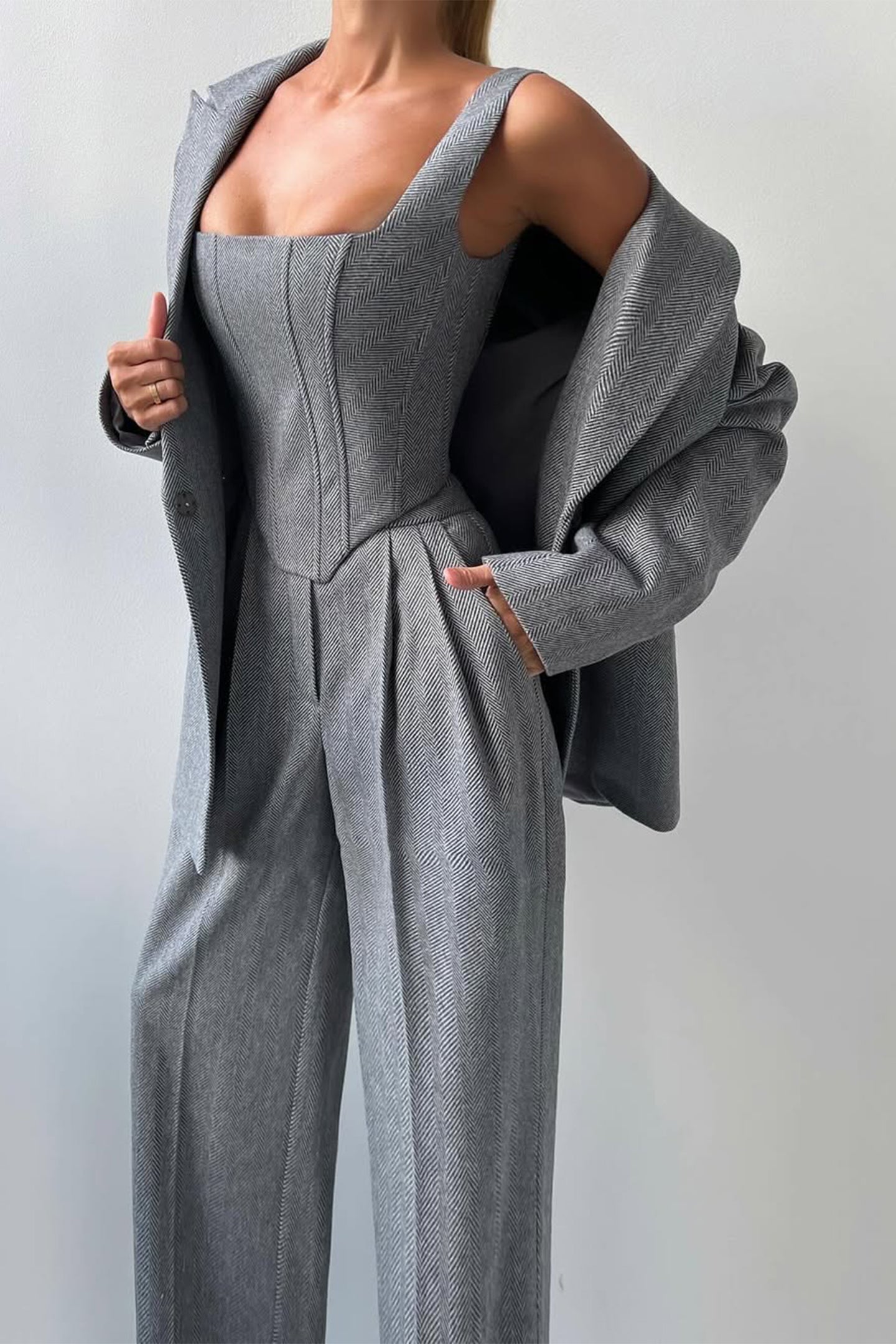 Dolce™ | Premium Ensemble à Trois Pièces avec Blazer Double Boutonnage