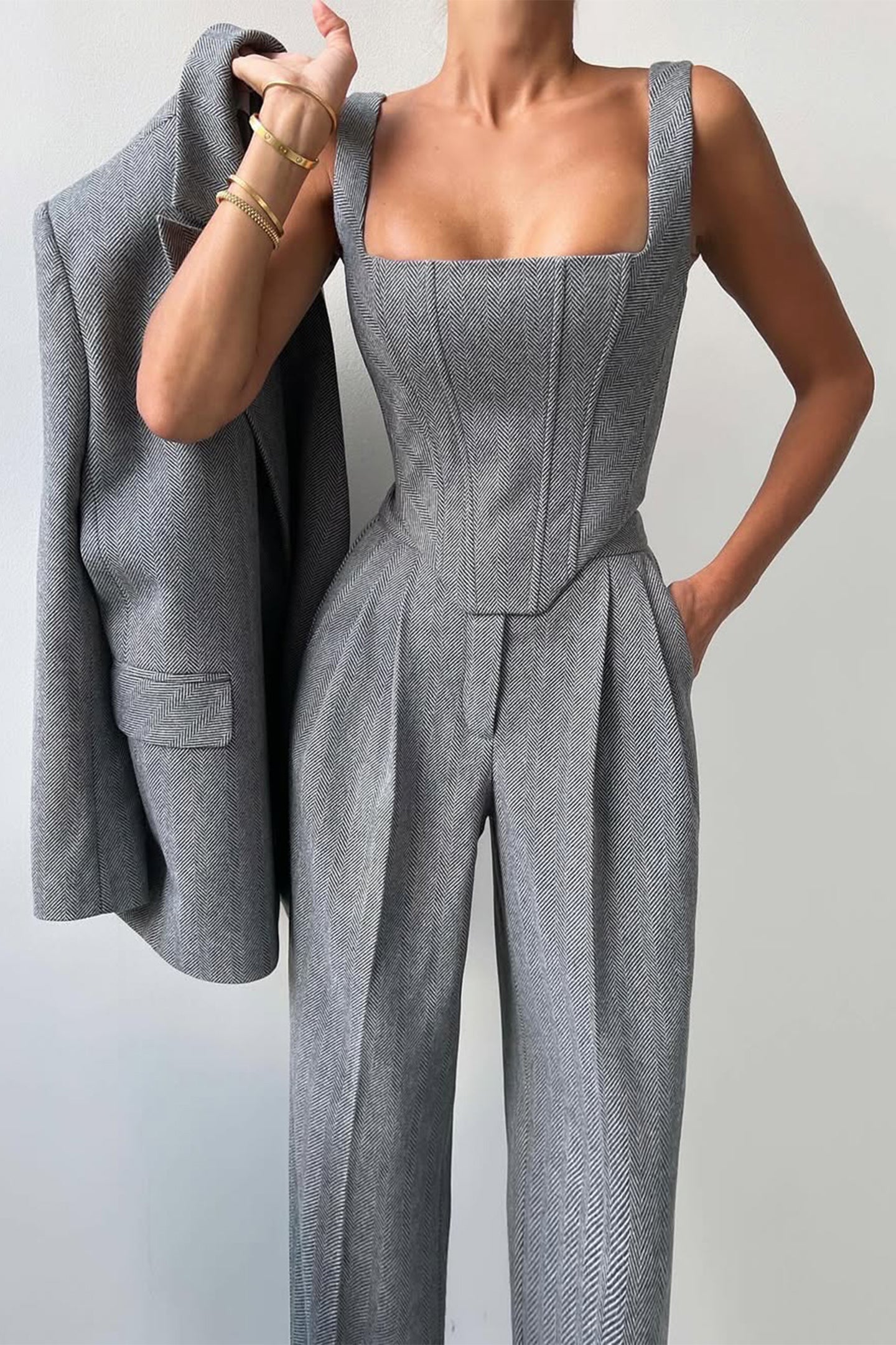 Dolce™ | Premium Ensemble à Trois Pièces avec Blazer Double Boutonnage