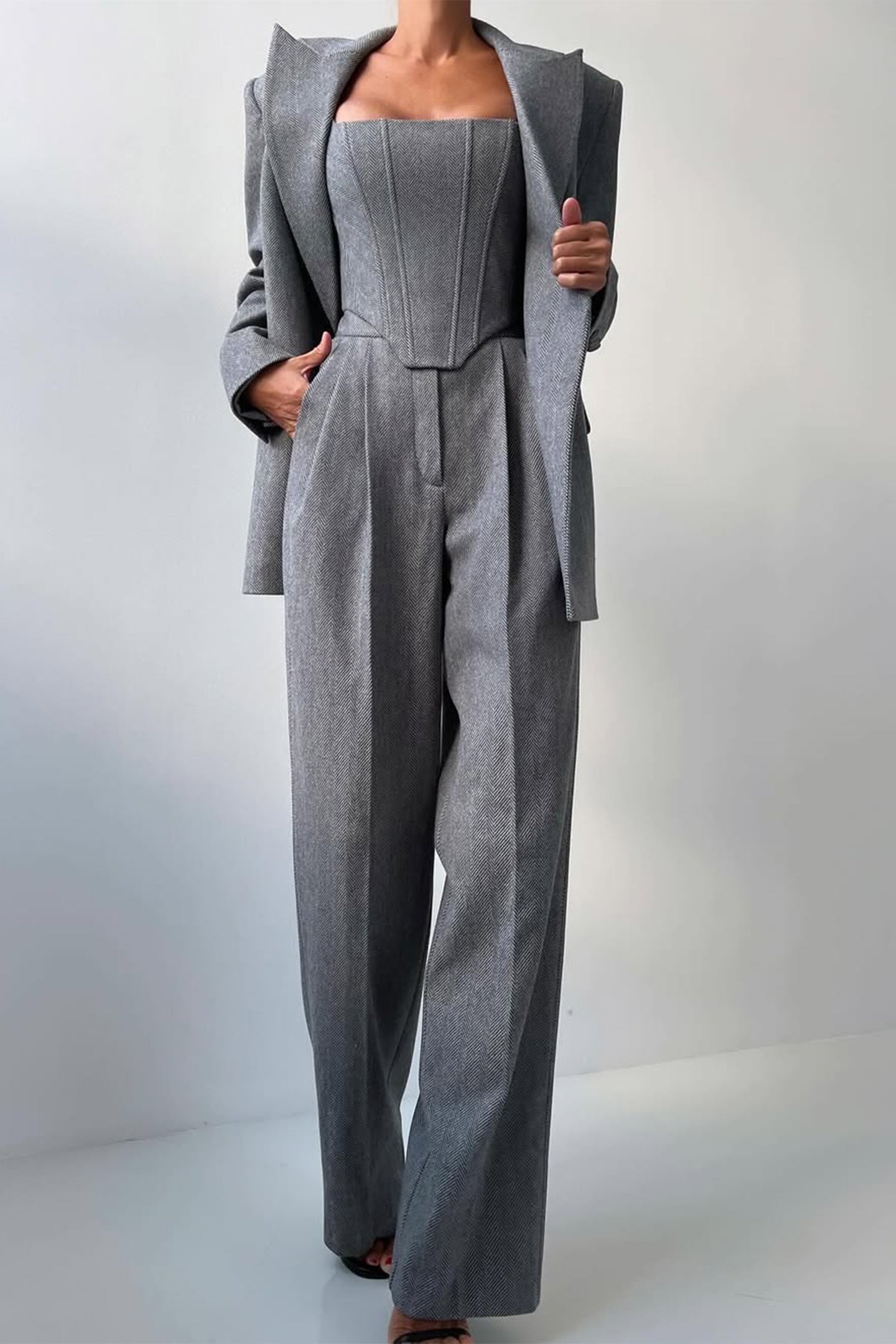 Dolce™ | Premium Ensemble à Trois Pièces avec Blazer Double Boutonnage