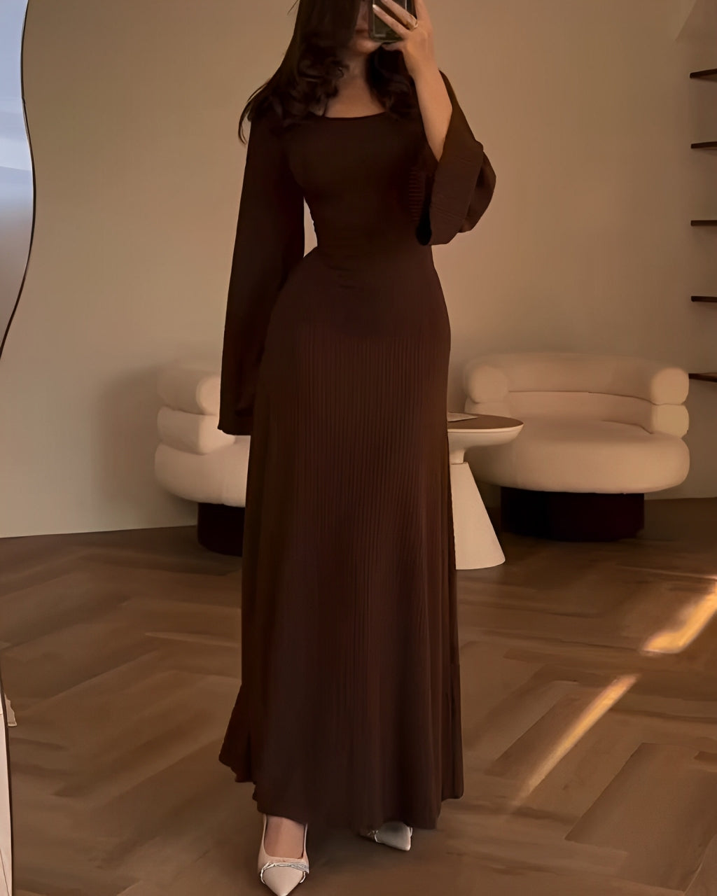 Chloé™ | Robe Maxi Tricotée Élégante