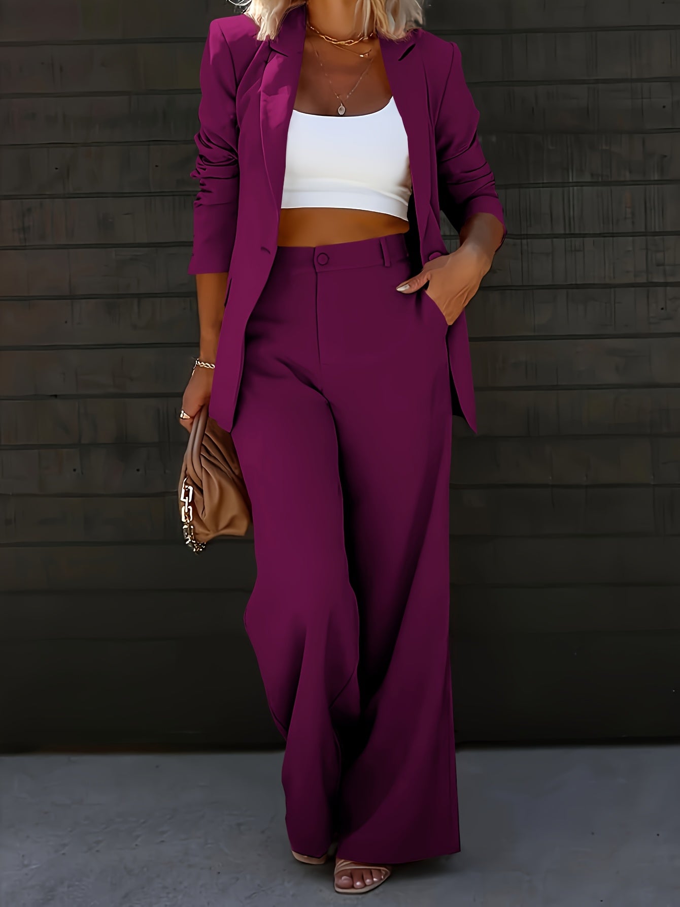 Camille™ | PREMIUM Ensemble Veste & Pantalon Élégant – Look Professionnel Toute Saison