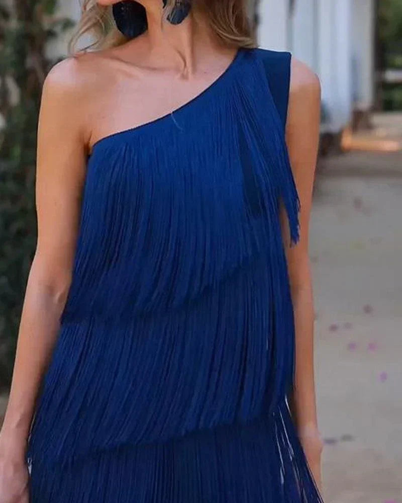 Dalia - Robe élégante avec franges