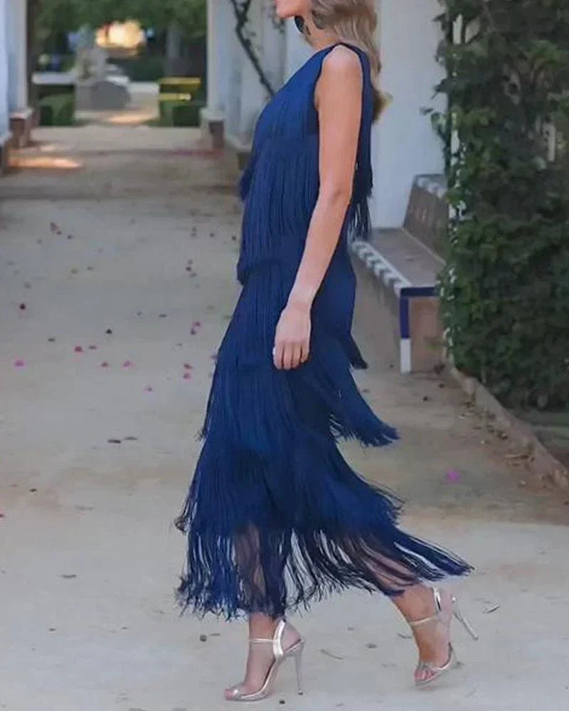 Dalia - Robe élégante avec franges