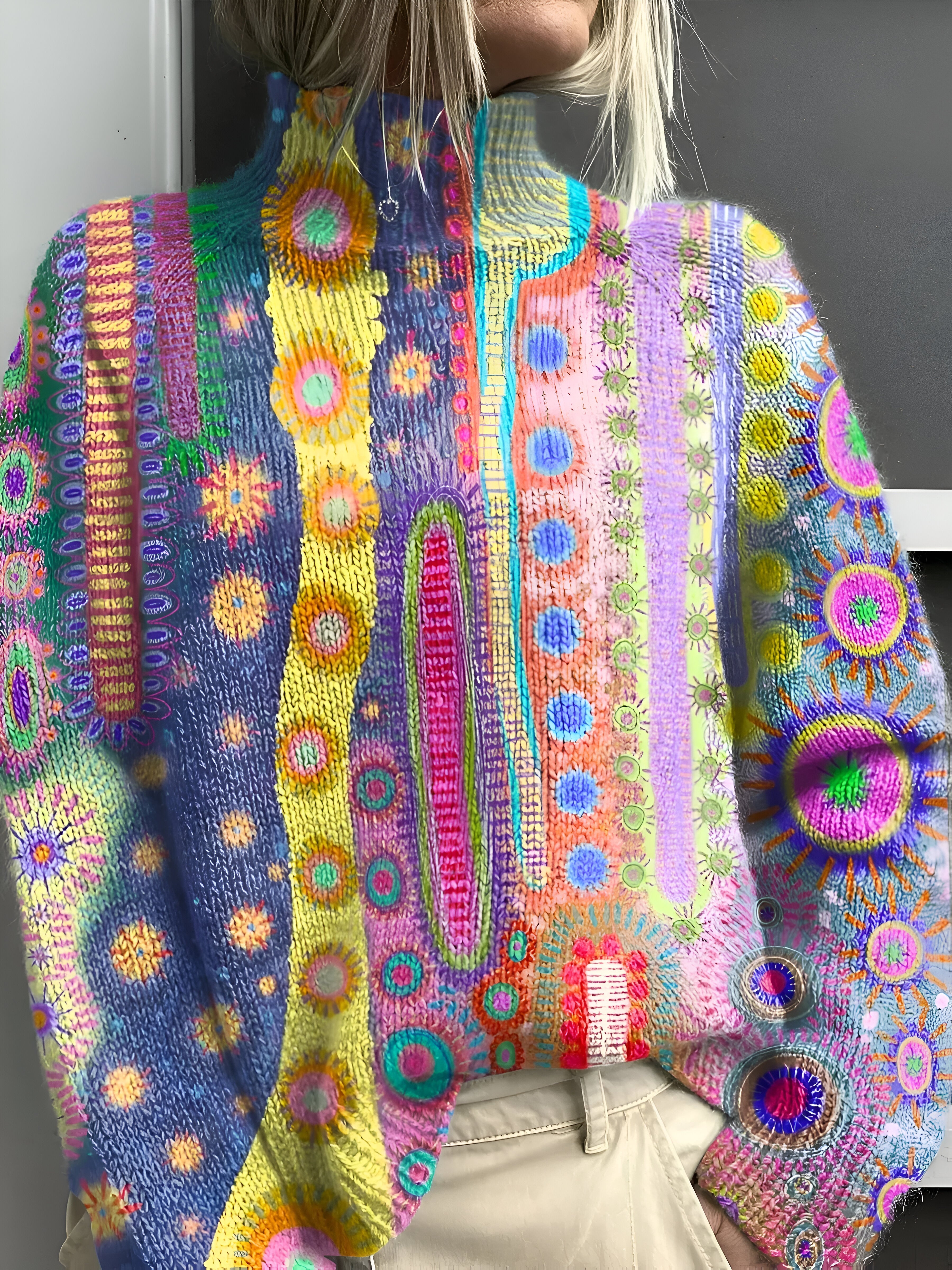 ÉDITH™ | Pull Col Roulé Patchwork (1+1 offert)