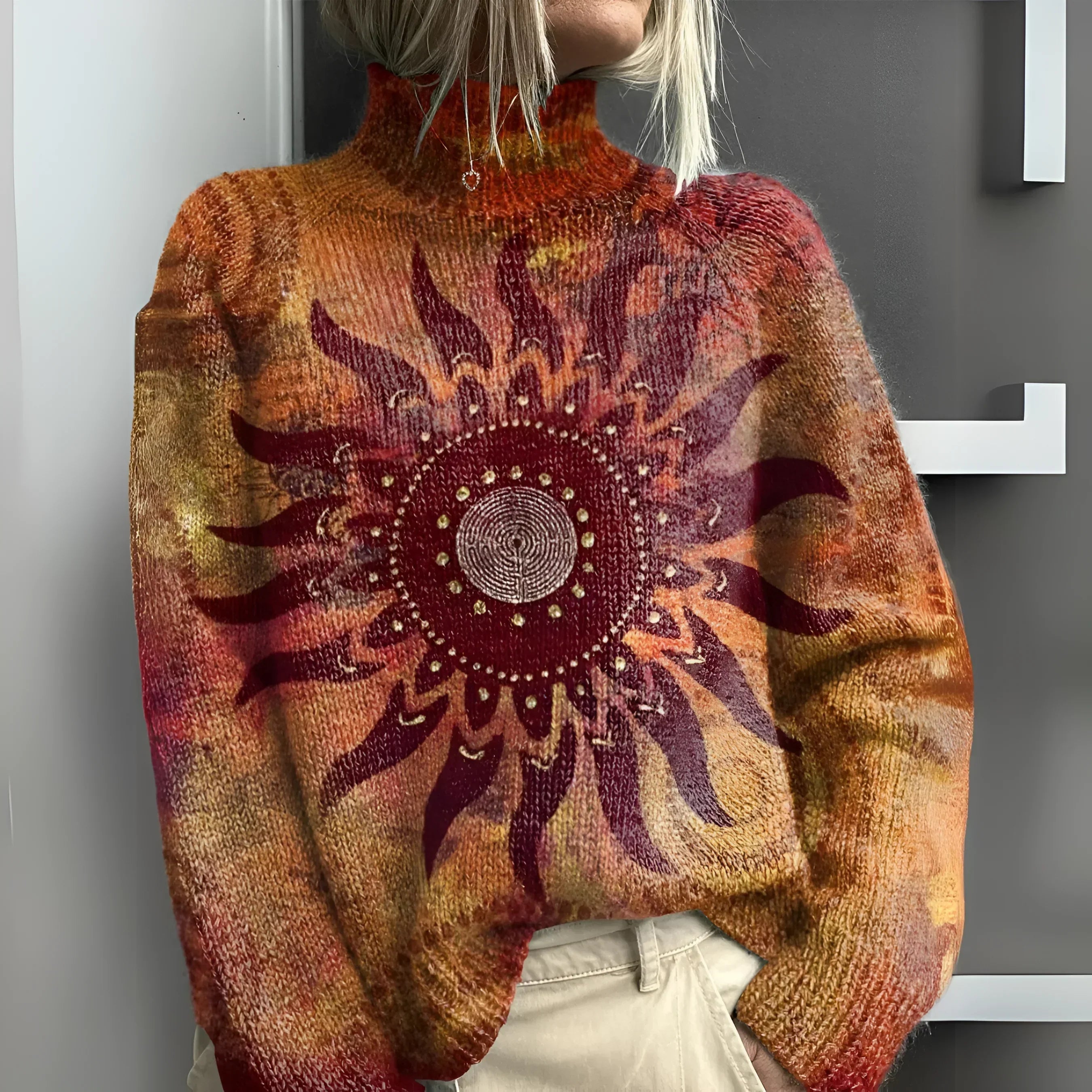 ÉDITH™ | Pull Col Roulé Patchwork (1+1 offert)