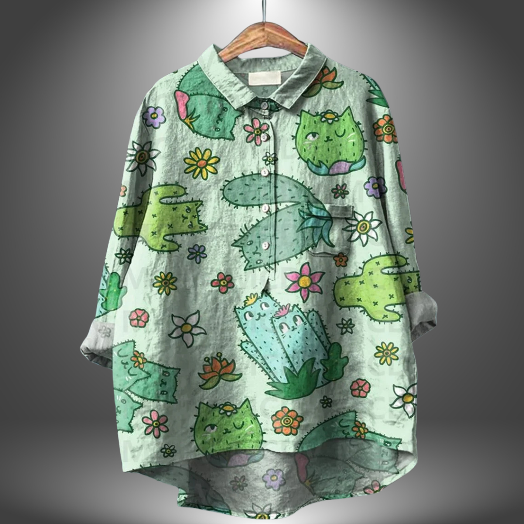 Luiza™ | Chemise Florale Artisanale
