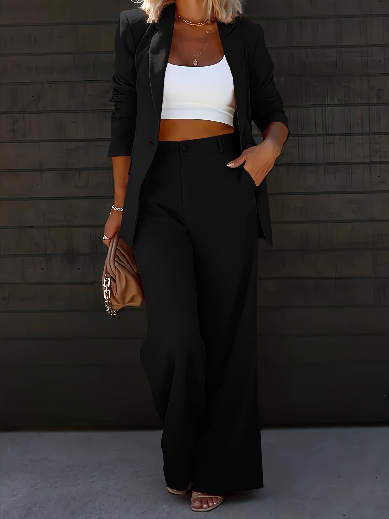 Camille™ | PREMIUM Ensemble Veste & Pantalon Élégant – Look Professionnel Toute Saison