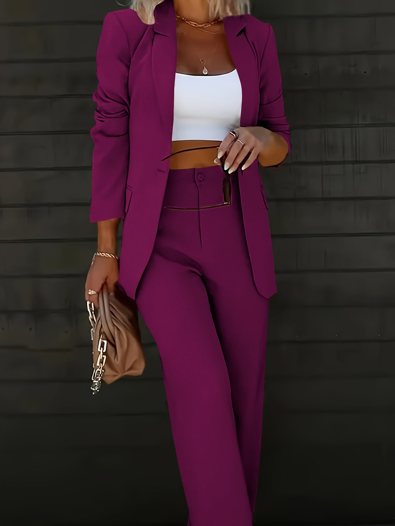Camille™ | PREMIUM Ensemble Veste & Pantalon Élégant – Look Professionnel Toute Saison
