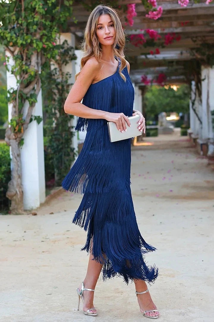 Dalia - Robe élégante avec franges