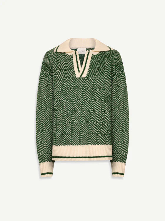 EMILIA™ | V-Neck Sweater in Green