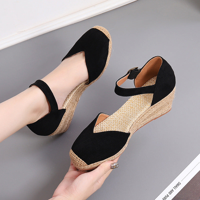 Foin™ | Talons compensés en jute pour femmes
