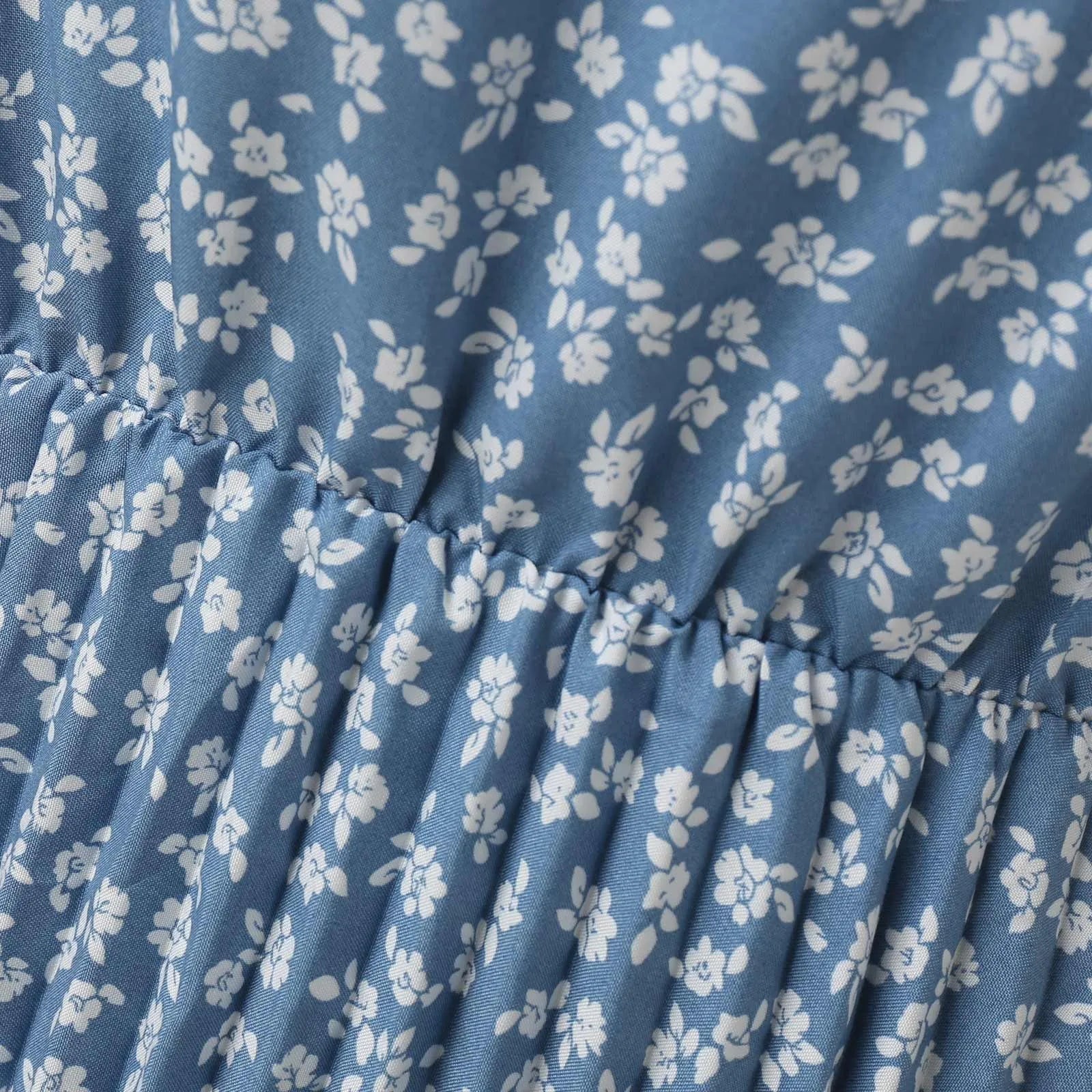Élodie™ | Robe Midi Fleurie d'Été avec Ceinture