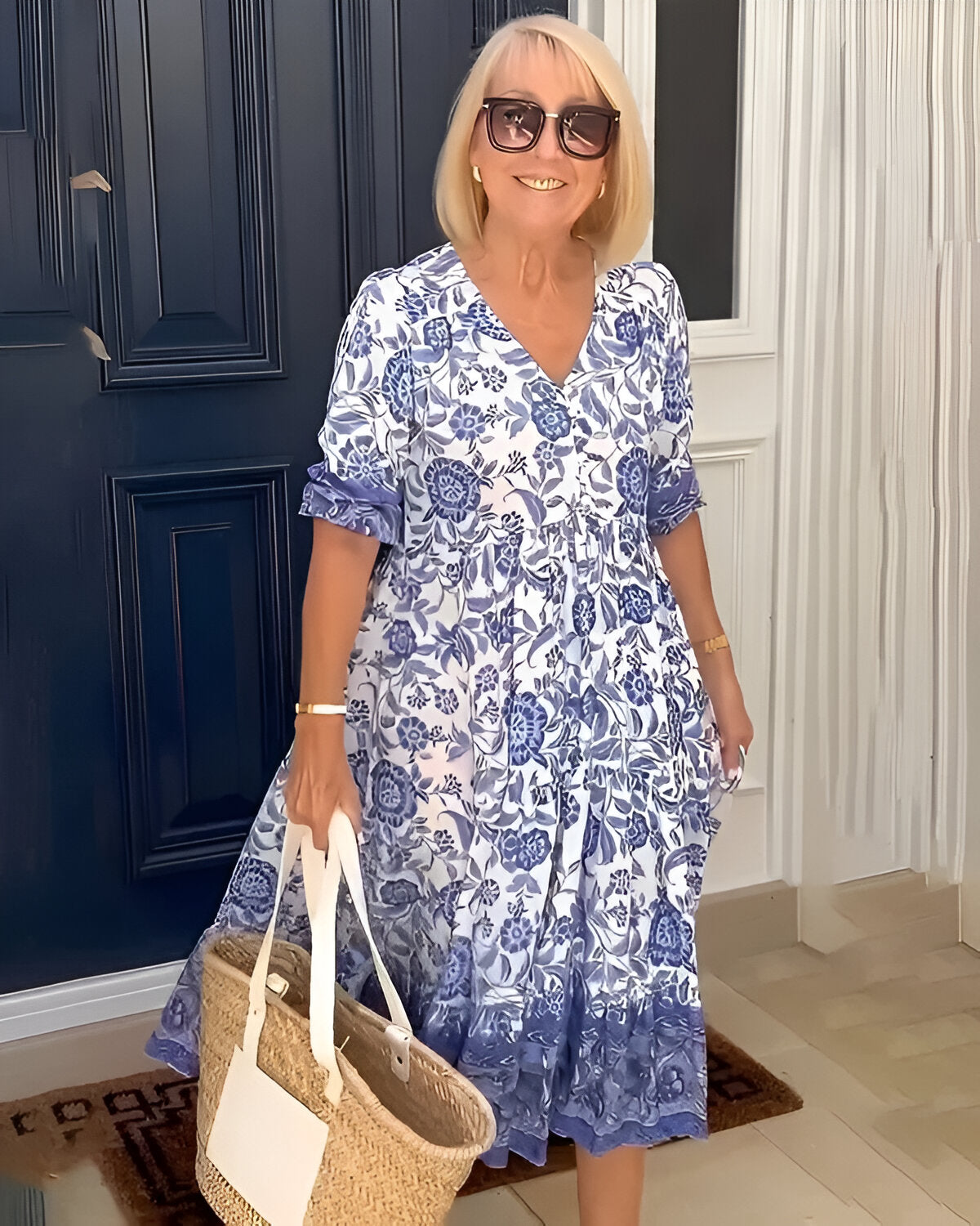 Caroline | Robe Élégante à Col Haut