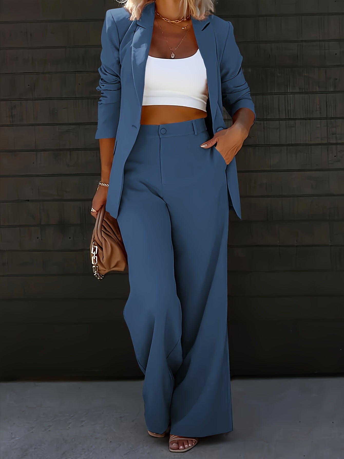 Camille™ | PREMIUM Ensemble Veste & Pantalon Élégant – Look Professionnel Toute Saison