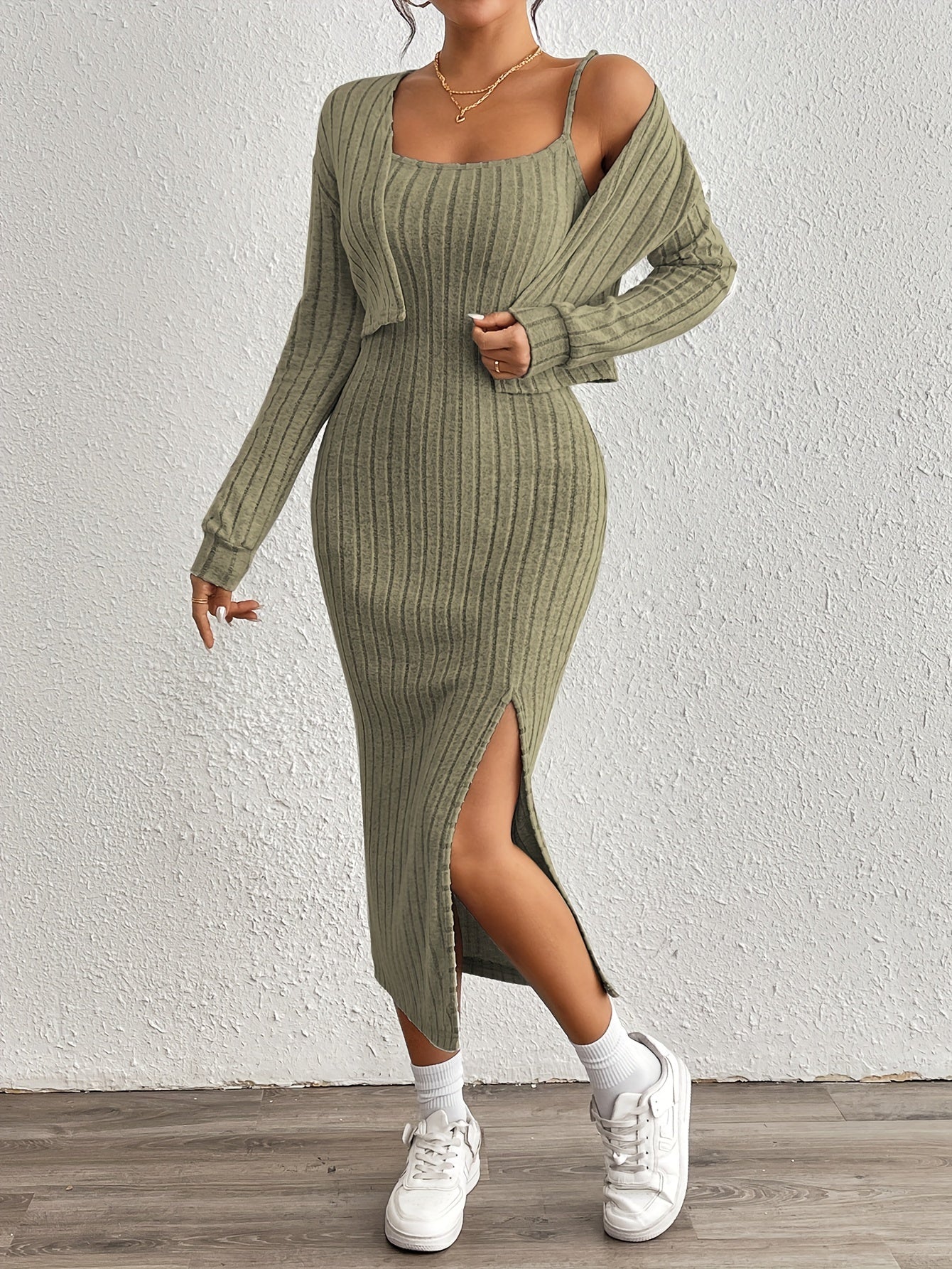 Eva™ | Ensemble Deux-Pièces Fleece Sportif avec Veste – Look Élégant et Confortable