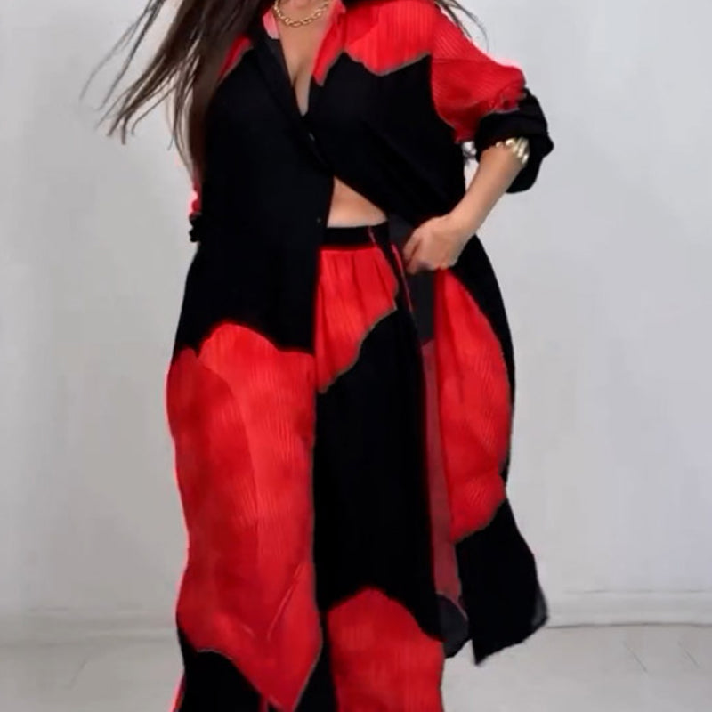 Laurence™ | Ensemble de chemise longue et pantalon avec cordon de serrage